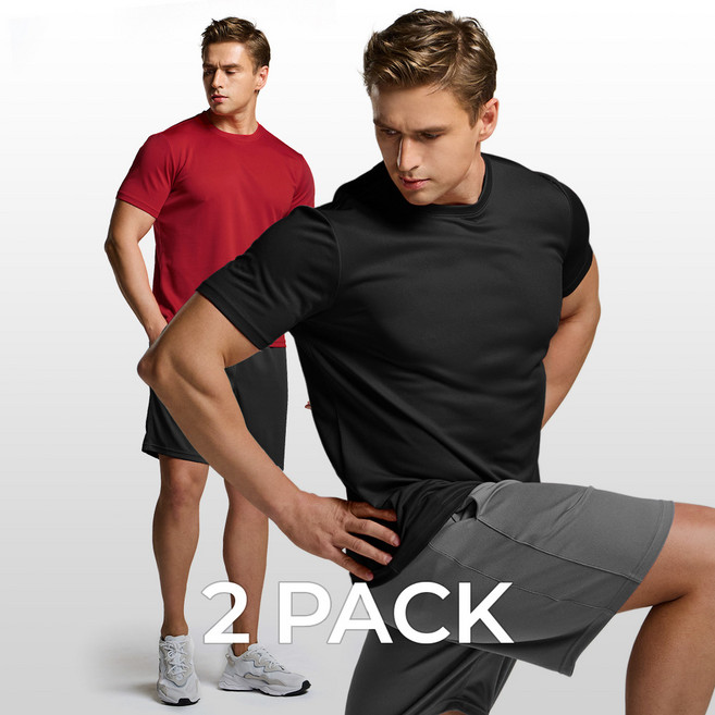애슬리오 하이퍼드라이 메쉬 쿨티셔츠 2팩 AO-CTS12