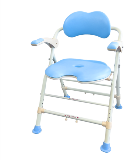 온빛케어 어르신 노인용 환자용 접이식 복지용구 샤워의자 목욕의자, 블루, 장기요양등급구매(본인부담율15%)