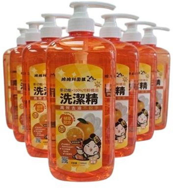 娘娘抖團購 冷壓橘子生態洗碗精 1000ML, 1個, 1L