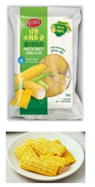리치스 냉동 스위트콘 슬라이스, 5개, 1kg