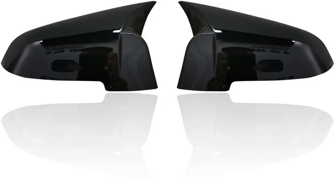 카본 룩 블랙 카 백미러 사이드 커버 캡 BMW 5 6 7 시리즈 F10 F11 F18 F07 F12 F13 F06 F01 F02 LCI