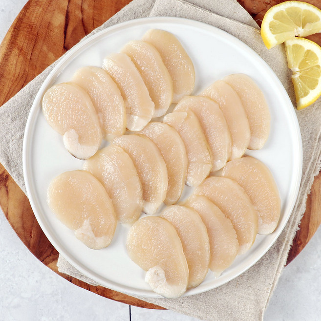 [명품관자] 키조개 관자 슬라이스 6mm 200gx2, 2개