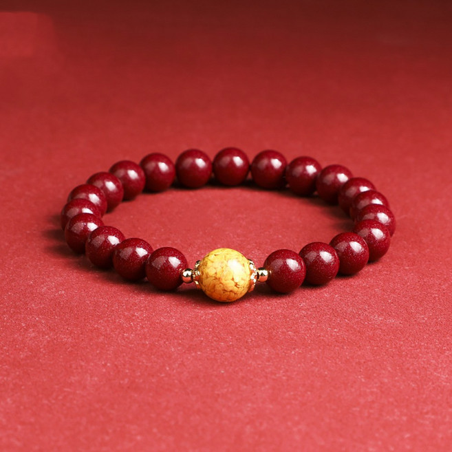 이레오몰 경면주사 웅황주사 팔찌 재물운을 불러오는 L-0080