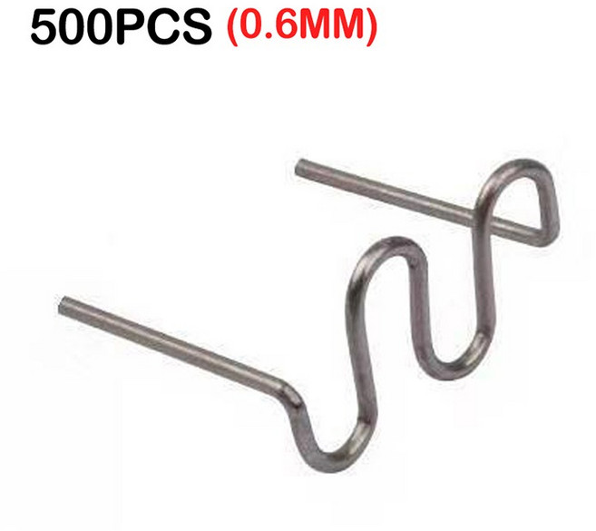 [누리공구]플라스틱 용접기용 핫 스테이플러 자동차 수리 기계 용접 와이어 범퍼, 500PCs 0.6mm B