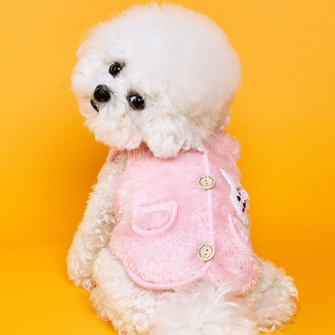 도그아이 애견용 토순이조끼, 핑크, 1개