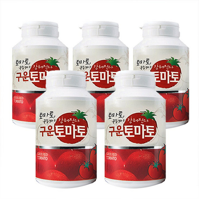 엔존비앤에프 구운 토마토환 토마토 분말 가루 영양제 강황 검정콩 정 알약타입 추출물 국산, 180g, 5개