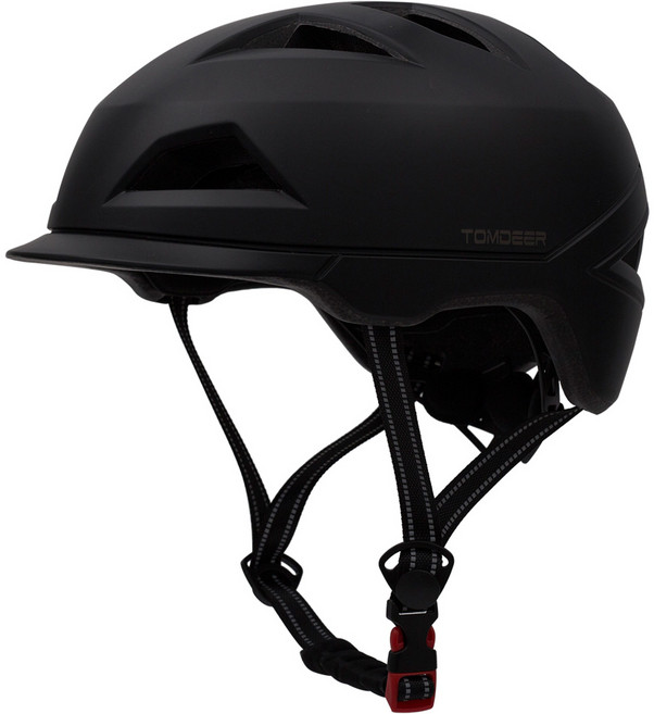 톰디어 후미등겸용 어반 전동킥보드헬멧 자전거헬멧, 어반_매트 블랙, 1개