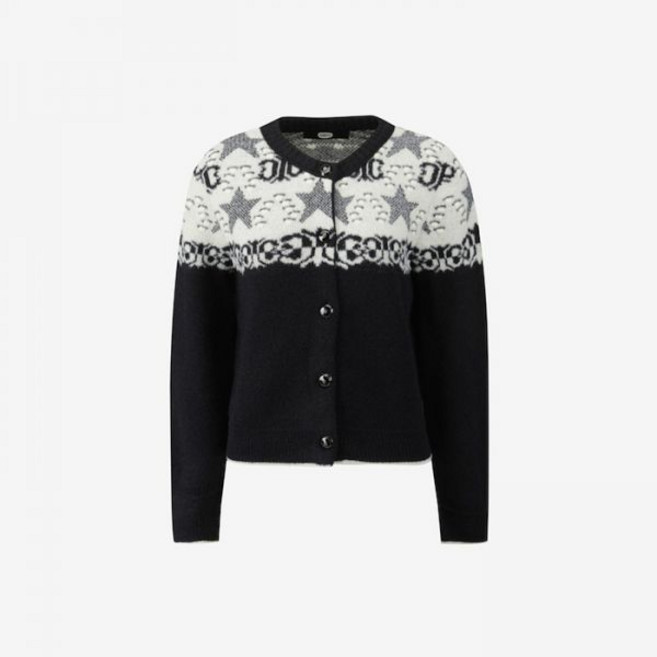 [듀엘] 엠블럼 자카드 니트 가디건 BKL254KSL034