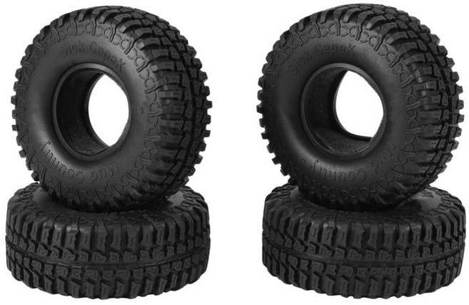 4pcs 100mm 1.9 고무 타이어 타이어 휠 1/10 RC 크롤러 자동차 축 SCX10 90046 AXI03007 TRX4 D90 TAMIYA CC01, 검은색, 1개