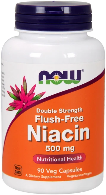 나우푸드 더블 스트랭스 플러쉬-프리 니아신 500mg 베지 캡슐 비건, 180정, 1개, 90정 - 쿠팡