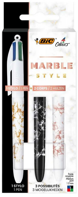 BIC 4色原子筆 Customize Me Marble Style 大理石紋 1.0mm