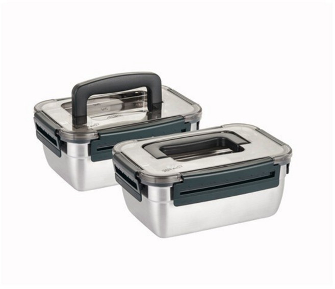 [기획세트]더스텐 그리너리 스텐 밀폐용기 2140ml 2개