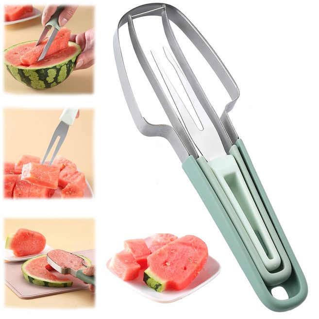 스테인리스 스틸 수박 커팅 - 3 in 1 다기능 세트, 3세트