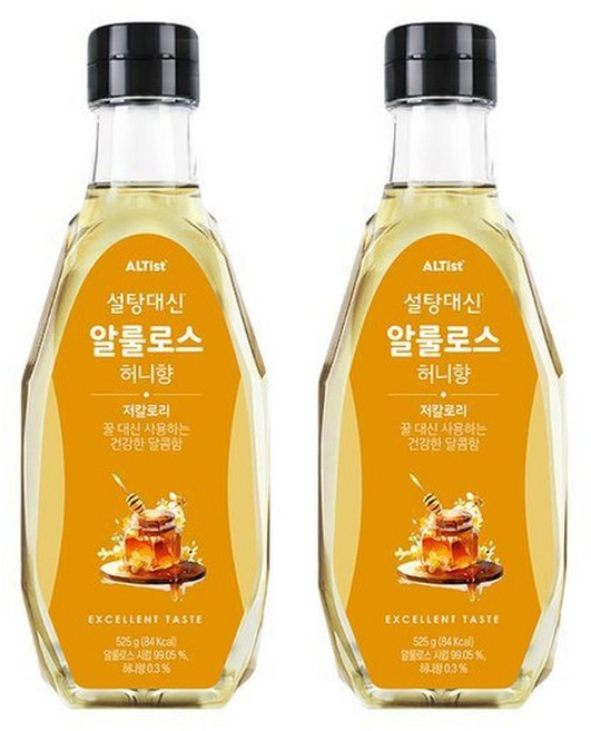 메가커피 설탕대신 알룰로스 허니향 시럽 525g 2개세트, 2개