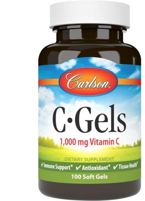 Carlson - C-Gels 1000mg Vitamin C Softgels Support & Heart Health Vitamin C Softgels Antioxid, 1개, 250정 - 쿠팡