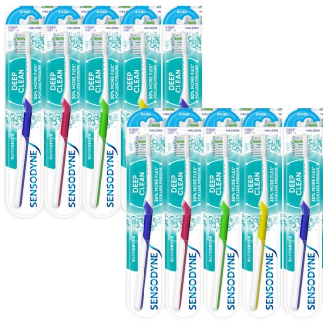 센소다인 딥클린 초미세모 칫솔, 1개입, 10개