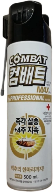 컴배트 프로페셔널 맥스 바퀴용 에어졸, 1개, 500ml - 쿠팡