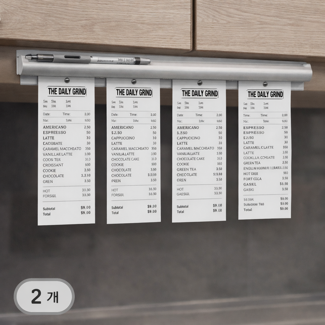 플론다 펜거치 무타공 접착식 오더렉, 2개, 회백색