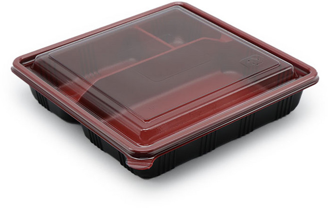 도시락용기 JB351 3칸 세트 투톤 300개 일회용 배달 포장용기