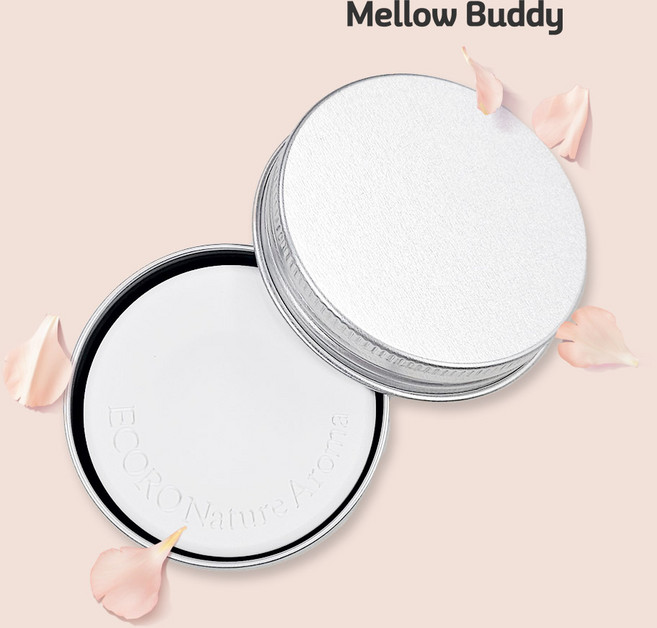 멜로우버디 아로마스톤 규조토 석고방향제 틴케이스 실내용 확산스톤, 석고원형케이스_무향