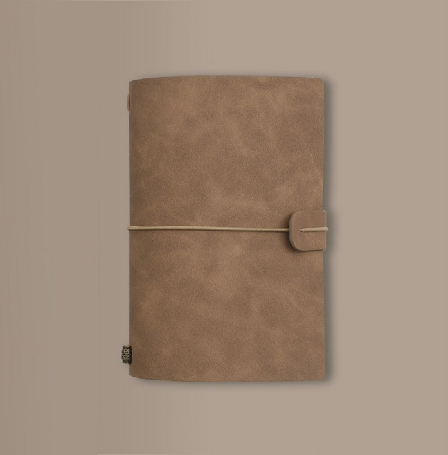 A6 빈티지 트래블러스 노트 그리드 속지 다꾸 다이어리, 브라운