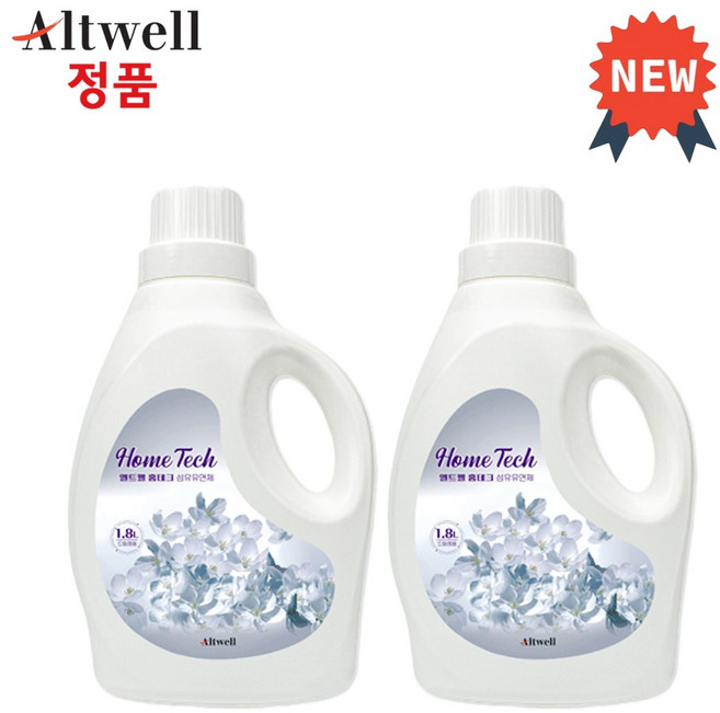 앨트웰 섬유유연제 1.8L 포근한 코튼향, 2개