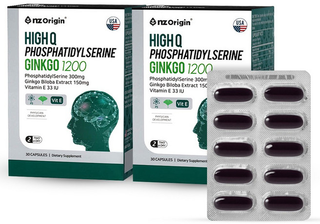 엔젯오리진 하이큐 포스파티딜세린 징코 800 기억력 집중, 30정, 1개