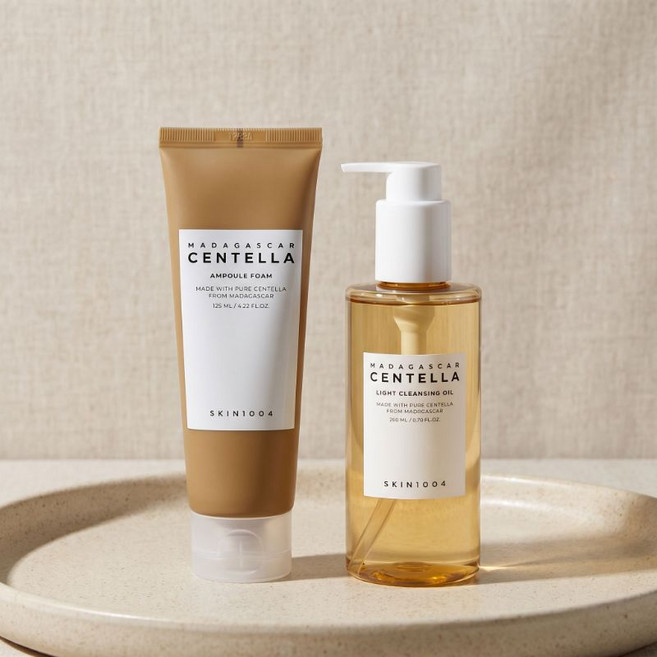 [정품] 스킨1004 마다가스카르 센텔라 더블 클렌징 듀오 (클렌징오일 +앰플폼) 진정 저자극 모공케어, 1개, 200ml