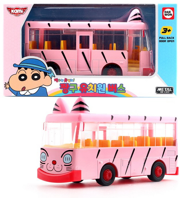 [미카] Kami 짱구 유치원 버스_핑크 12cm, 단품, 1개
