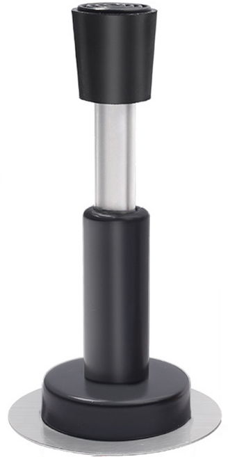 블룸오아시스 스테인리스 무타공 도어스토퍼 도어쿠션 충격 문닫힘 방지, 블랙, 1개