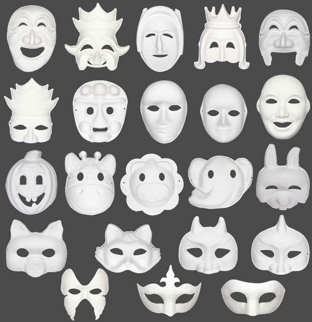 attizone 종이탈 종이가면 동물가면 전통탈, 남자탈