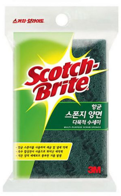 스카치브라이트 다목적 수세미 중, 1개입, 4개