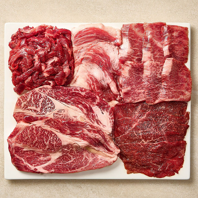 마장동 한우이츠 1++등급 한우선물세트, 1세트, 프리미엄 2호 (일반 감사장), 1.2kg