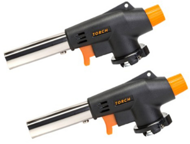 데일리프렌즈 자동점화 토치 원터치 액화방지 2세트, 블랙, 2개