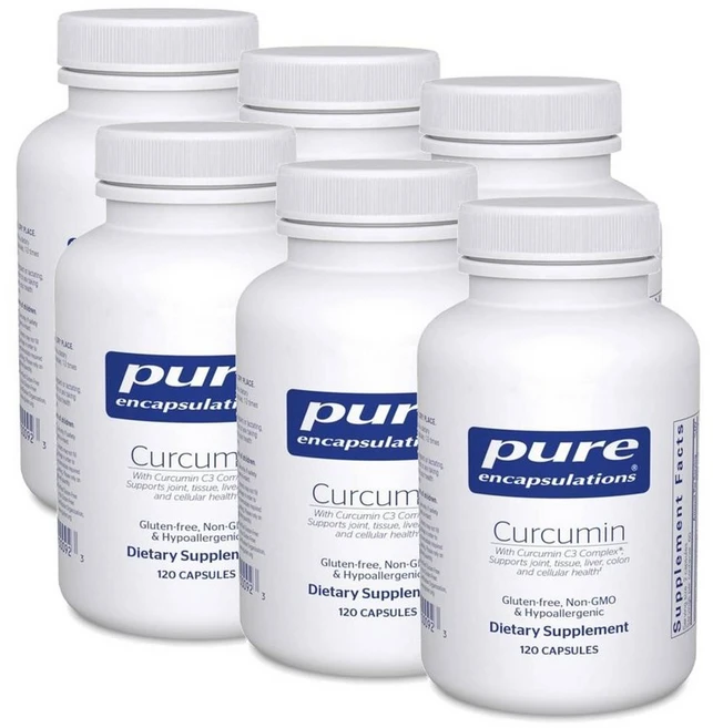 퓨어인캡슐레이션 커큐민 500mg 캡슐 Pure Encapsulations Curcumin, 6개, 120정 - 쿠팡