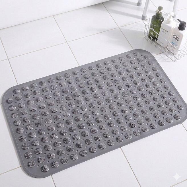 논슬립 타일흡착식 샤워매트 바닥 미끄럼방지매트, 1개, 그레이매트