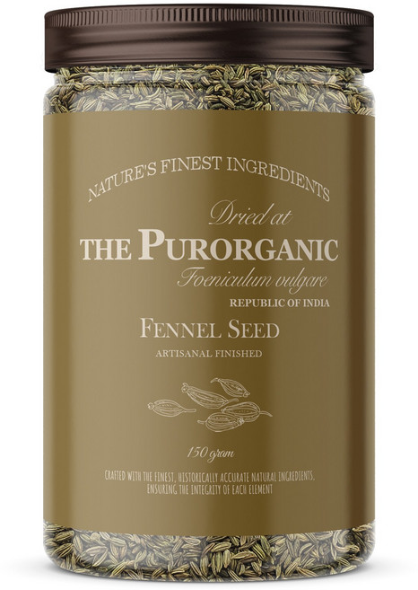 푸로가닉 인도산 펜넬 시드 홀 산미나리 씨앗, 1개, 150g