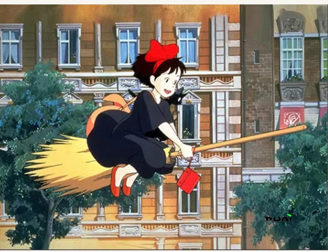 푸아이 실십자수 자연의 영혼 애니 프린트도안 패키지 3D 자수세트 명화 선물 캐릭터 홈장식, NO.4, 1개