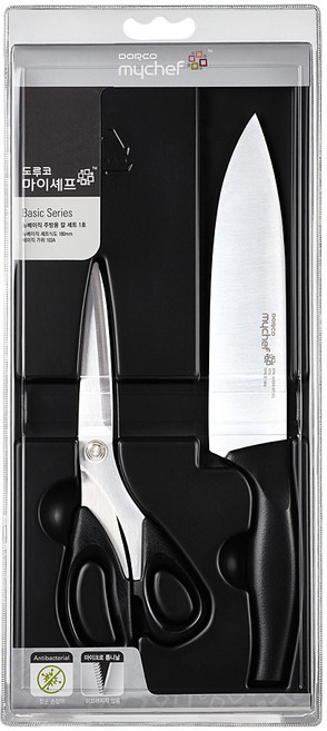 도루코 뉴베이직 주방세트 1호 (식도+가위) 주방칼, 1세트