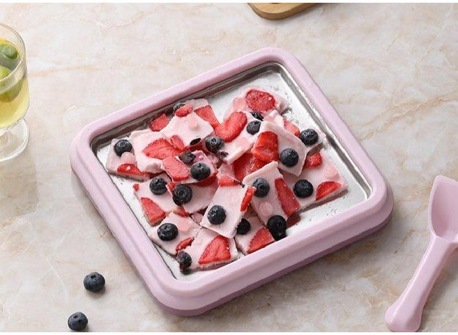 철판아이스크림메이커 아이스크림판 여름 간식제조기 스텐304 아이스크림만들기 어린이 여름방학, 1개, 6. 타로퍼플 (304스텐)