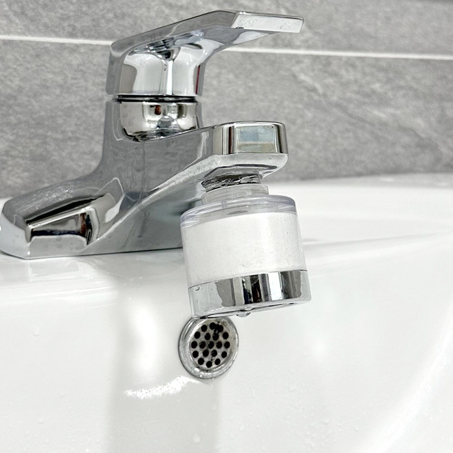 X100 세면대필터 수전필터 녹물제거 수도꼭지 가정용 여행용 필터 세트, 투명+필터 총 6개, 1개