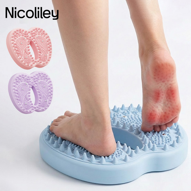 Nicoliley 발바닥 지압매트 안마기 발지압스텝퍼 퍼가정용 에어 지압스텝, 푸른 색, 1개