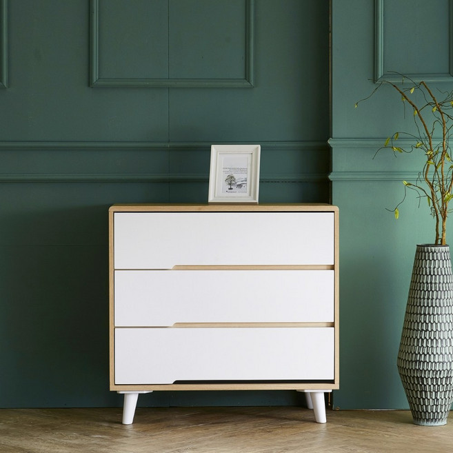 동서가구 라델 800 서랍장, 오크화이트, 3단