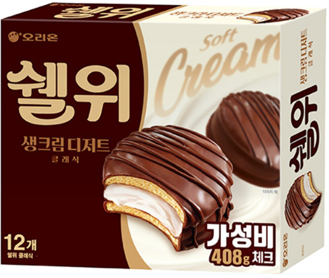 오리온 쉘위 클래식 리얼 생크림, 408g, 7개