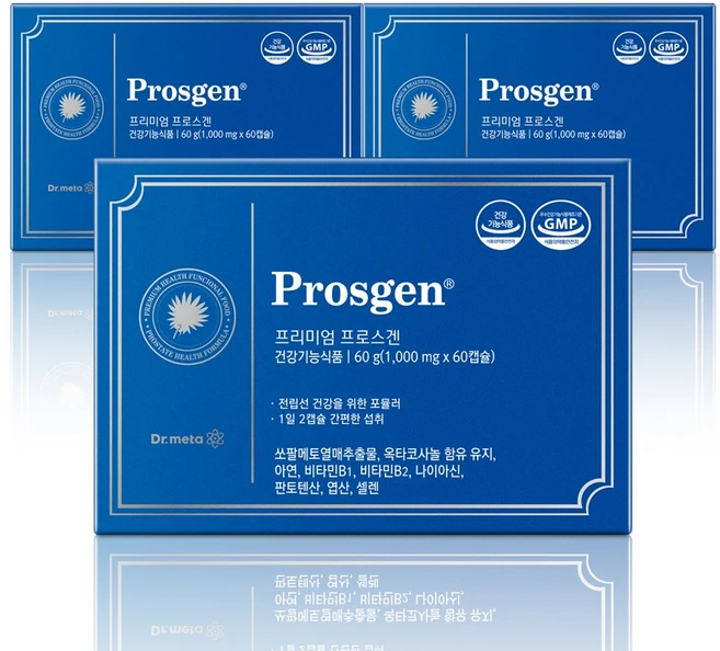 닥터메타 프리미엄 프로스겐 전립선 쏘팔메토 옥타코사놀 아연 영양제, 3개, 60정 - 쿠팡