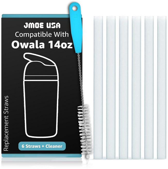 Jmoe USA Owala 414ml(14온스) 플립 아동용 물병용 빨대 | 교체용 플라스틱 빨대 액세서리 | Owala 414ml(14온스) 아동용 플립 보틀 디자인 | 클리, 1개