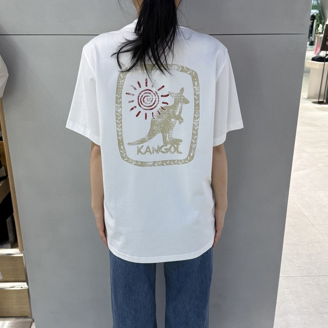 [국내정식매장] 캉골 반팔 티셔츠 Kangol 씰 캥거루 2823 화이트