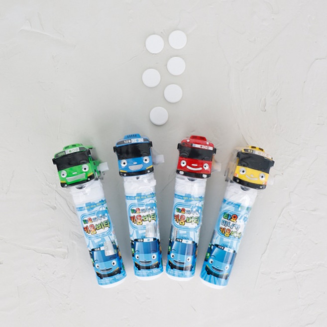 타요 미니카 키움비타 태엽장난감 유아 어린이 아이 비타민C 미니장난감 색상랜덤, 3개