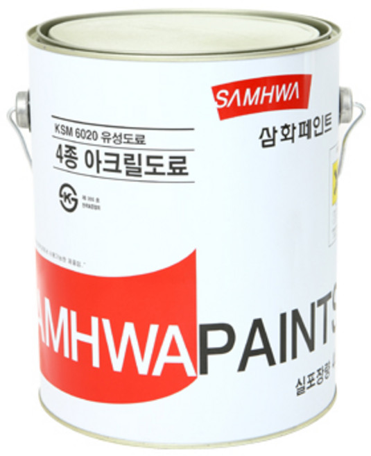 삼화페인트 기와/슬레이트용 유성페인트 KSM6020 4종 아크릴도료, 1개, 오렌지색 유광, 4L