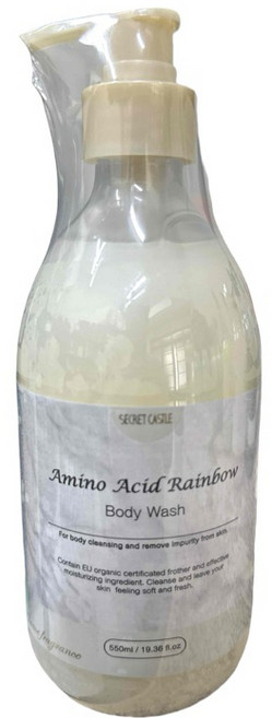 秘密城堡 氨基酸沐浴乳 550ml (溫和潔淨、保濕滋潤、全家適用), 1個, 白-沐浴乳（白色戀人）550ml